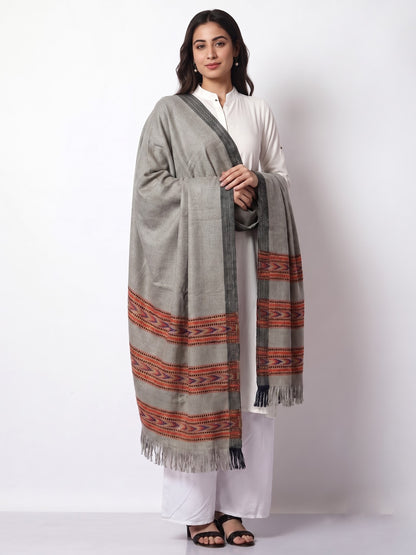 Kullu Patti Woolen Shawl for Women | Grey