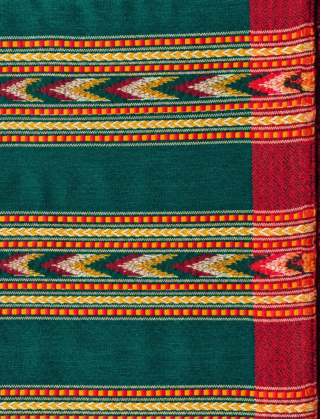 Kullu Patti Woolen Shawl for Men | Bottle Green