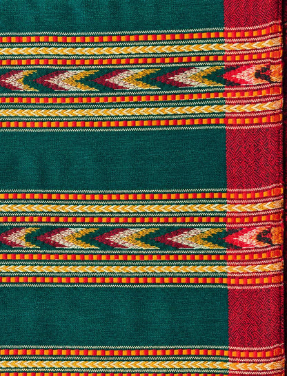 Kullu Patti Woolen Shawl for Men | Bottle Green