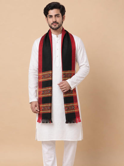 Kullu Patti Woolen Shawl for Men | Black