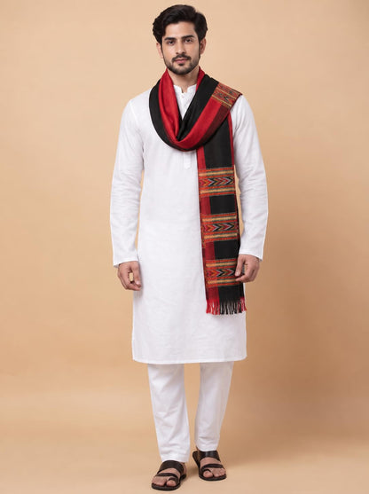 Kullu Patti Woolen Shawl for Men | Black