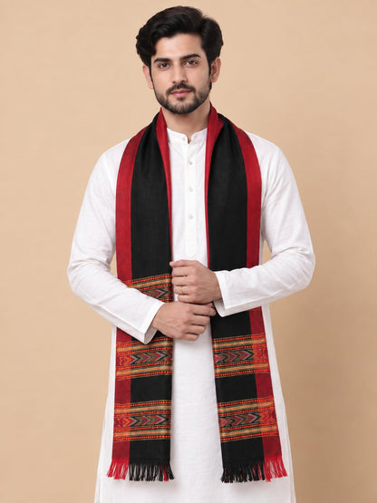 Kullu Patti Woolen Shawl for Men | Black