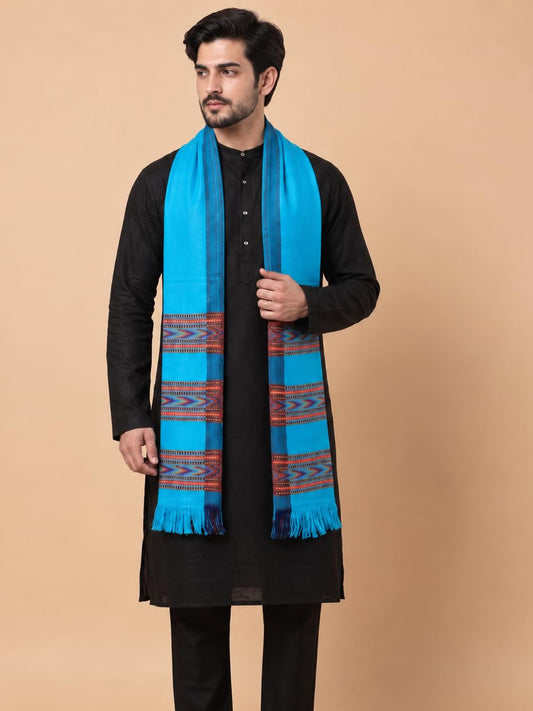Kullu Patti Woolen Shawl for Men | Firozi