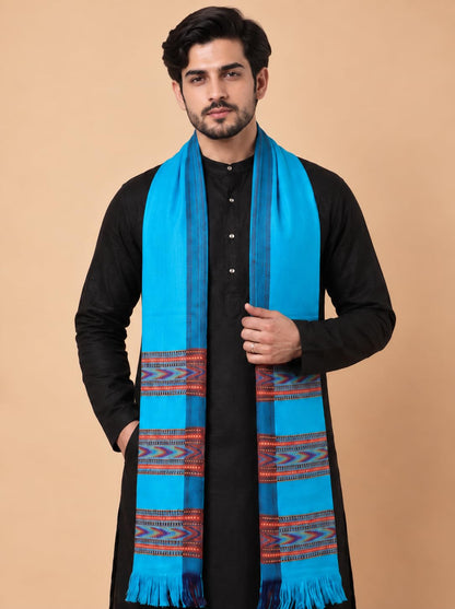 Kullu Patti Woolen Shawl for Men | Firozi