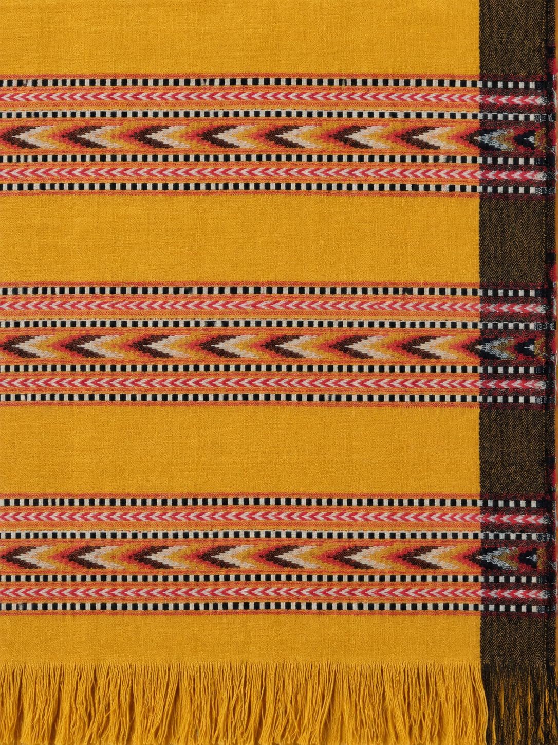 Kullu Patti Woolen Shawl for Men | Mustard