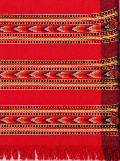 Kullu Patti Woolen Shawl for Men | Red