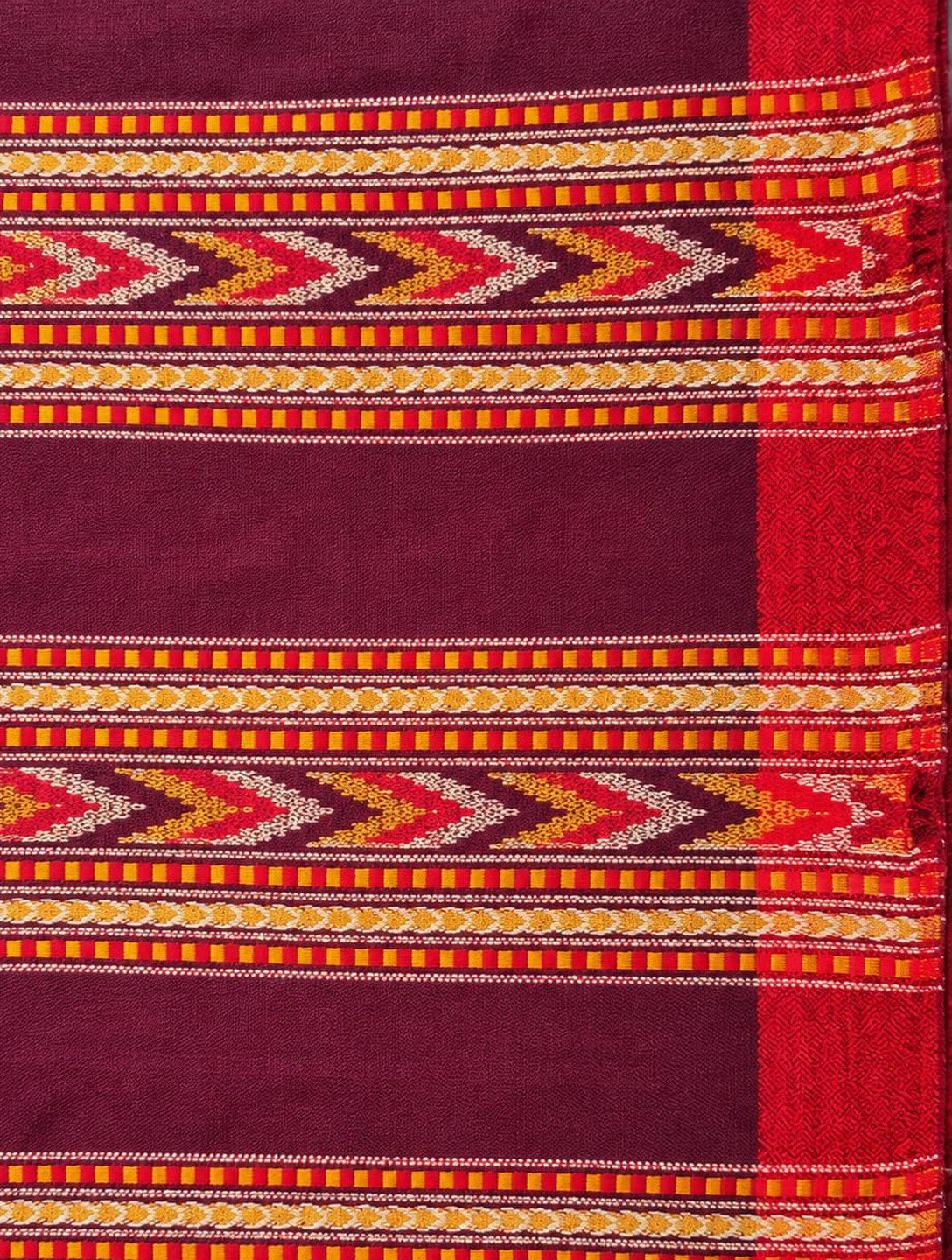 Kullu Patti Woolen Shawl for Men | Wine