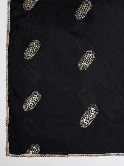 Ethnic Chinnon Dupatta for Women | Black