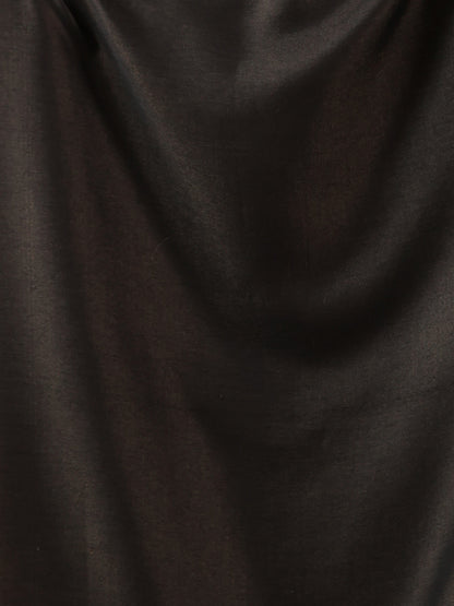 Reversible Kani Zari Stole with Big Paisley Jamawar Border | Black