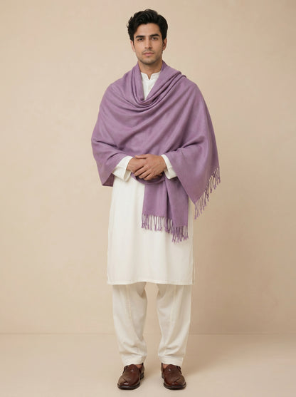 Men Lightweight Solid Color Warm Stole | Onion - view 5