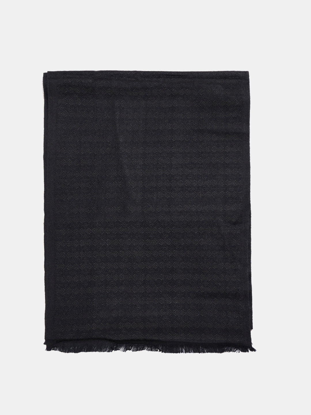 Soft Woollen Muffler for Women | Grey Black Scarf