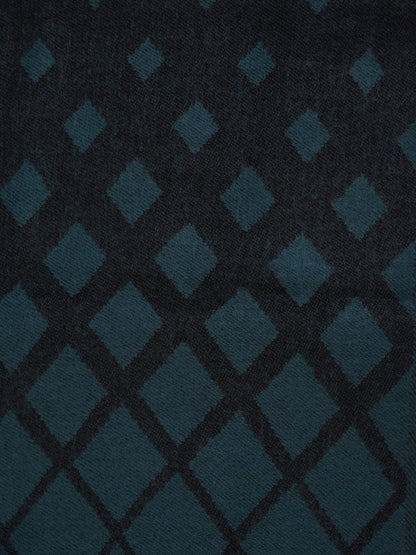 Soft Woollen Muffler for Women | Blue Black Scarf