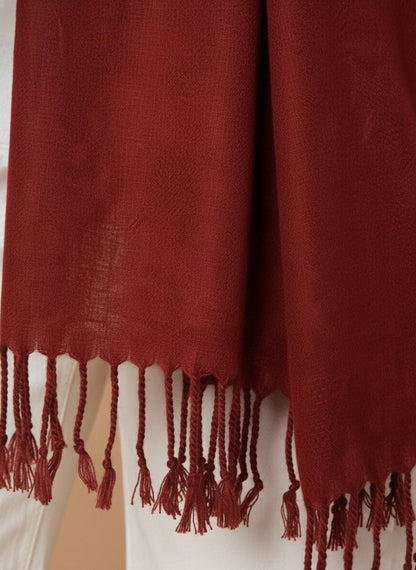 Women's Solid Color Winter Stole | Red