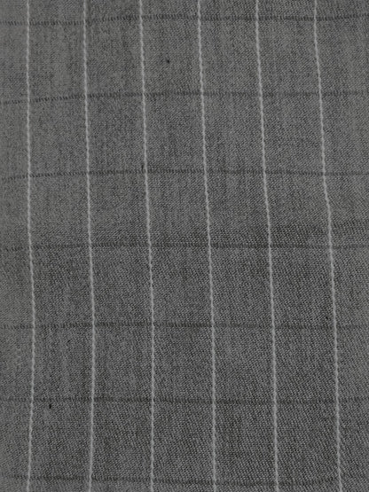 Soft Woollen Muffler for Men | Grey Check Scarf