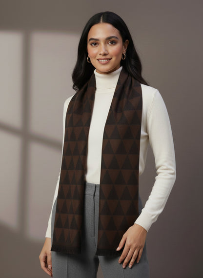 Soft Woollen Muffler for Women |Black Brown Scarf