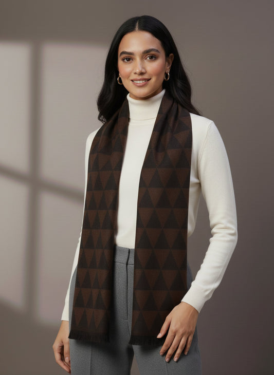 Soft Woollen Muffler for Women |Black Brown Scarf