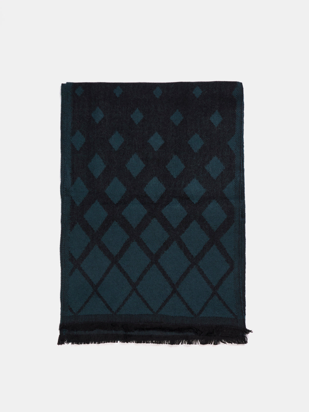 Soft Woollen Muffler for Women | Blue Black Scarf
