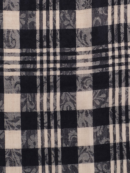 Ultra Soft Woven Stole for Men | Cream - view 6