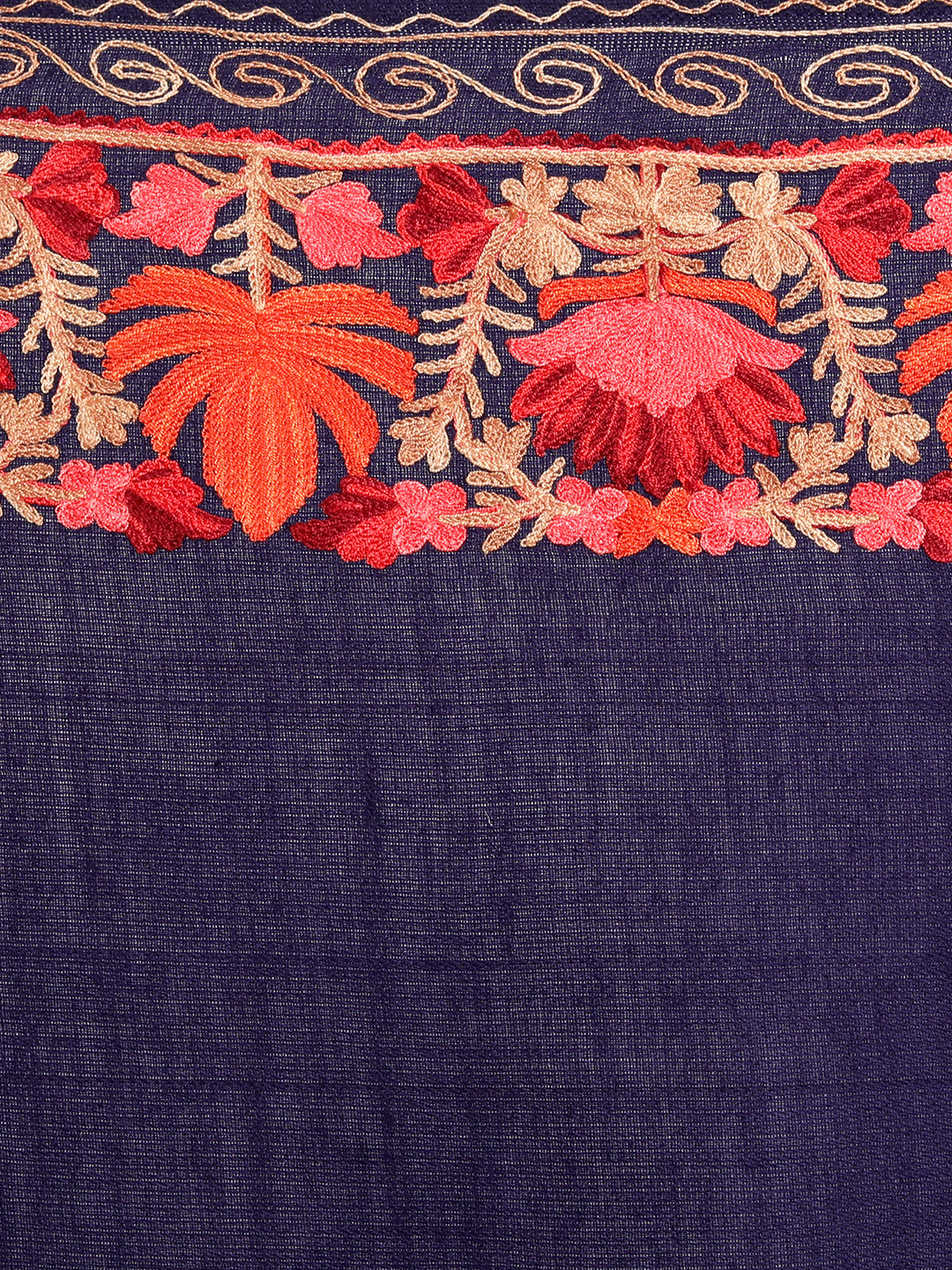 Kashmiri Aari Embroidery Woollen Stole for Men | Blue - view 5