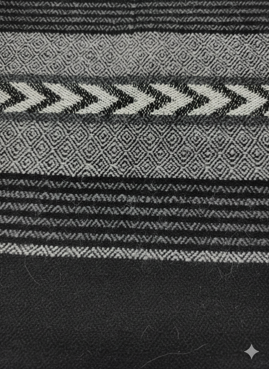 Soft Woollen Muffler for Women | Black Neck Scarf