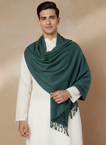 Men Lightweight Solid Color Warm Stole | Grey