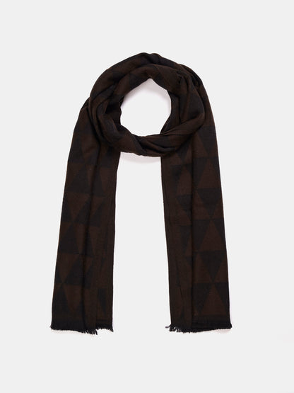 Soft Woollen Muffler for Men | Black Brown Scarf