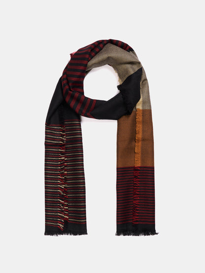 Soft Woollen Muffler for Women | Multicolour Stripe Scarf
