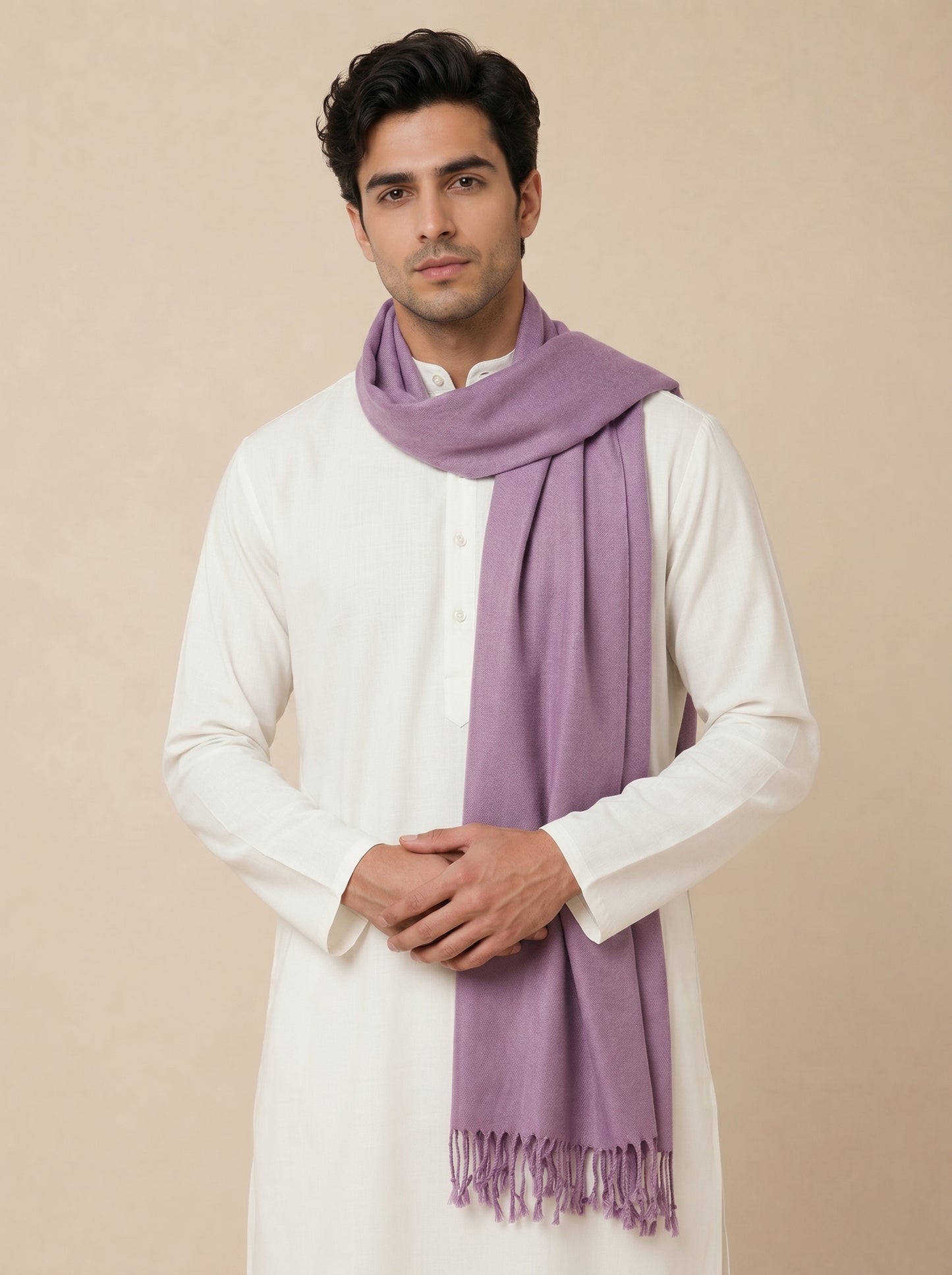 Men Lightweight Solid Color Warm Stole | Onion