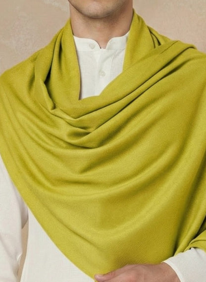 Men Lightweight Solid Color Warm Stole | Green - view 4