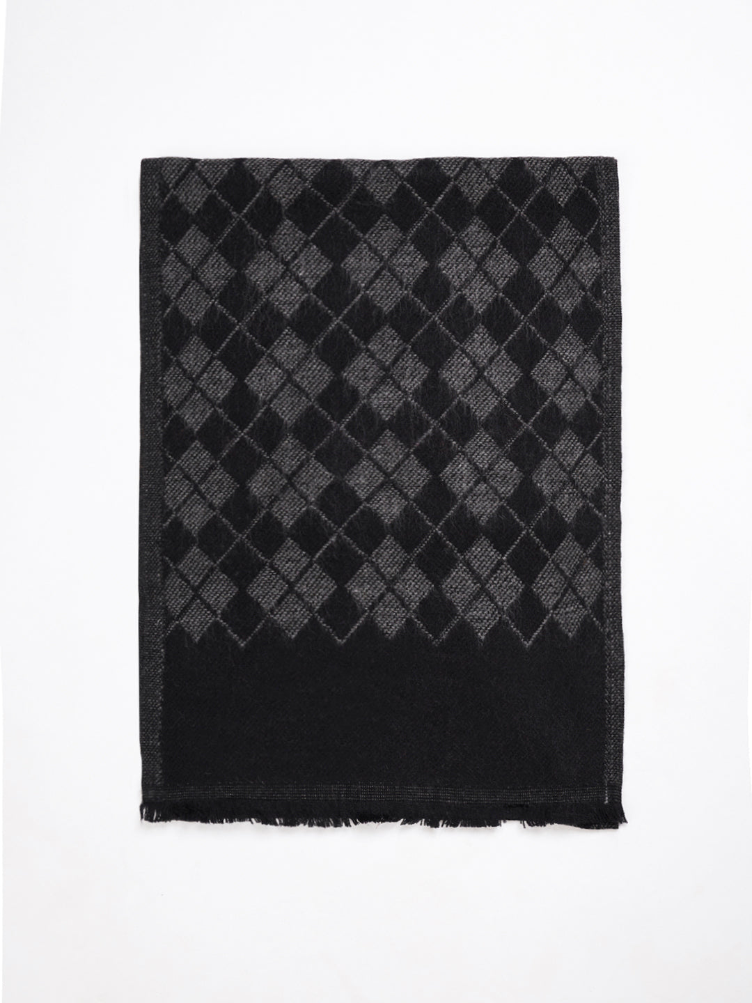Soft Woollen Muffler for Men | Black Grey Scarf