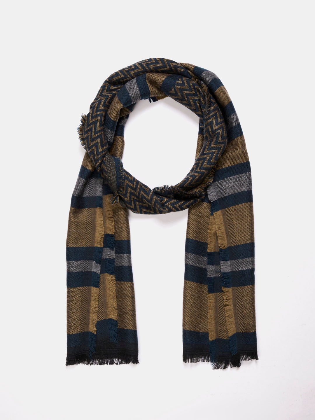 Soft Woollen Muffler for Women | Copper Grey Scarf