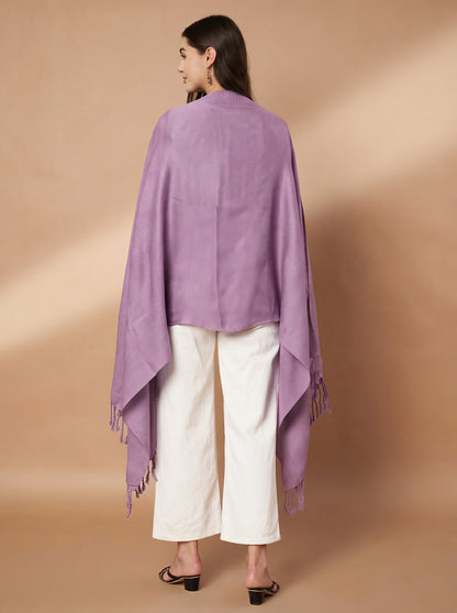 Plain Onion Woolen Stole for Women | Onion - view 4