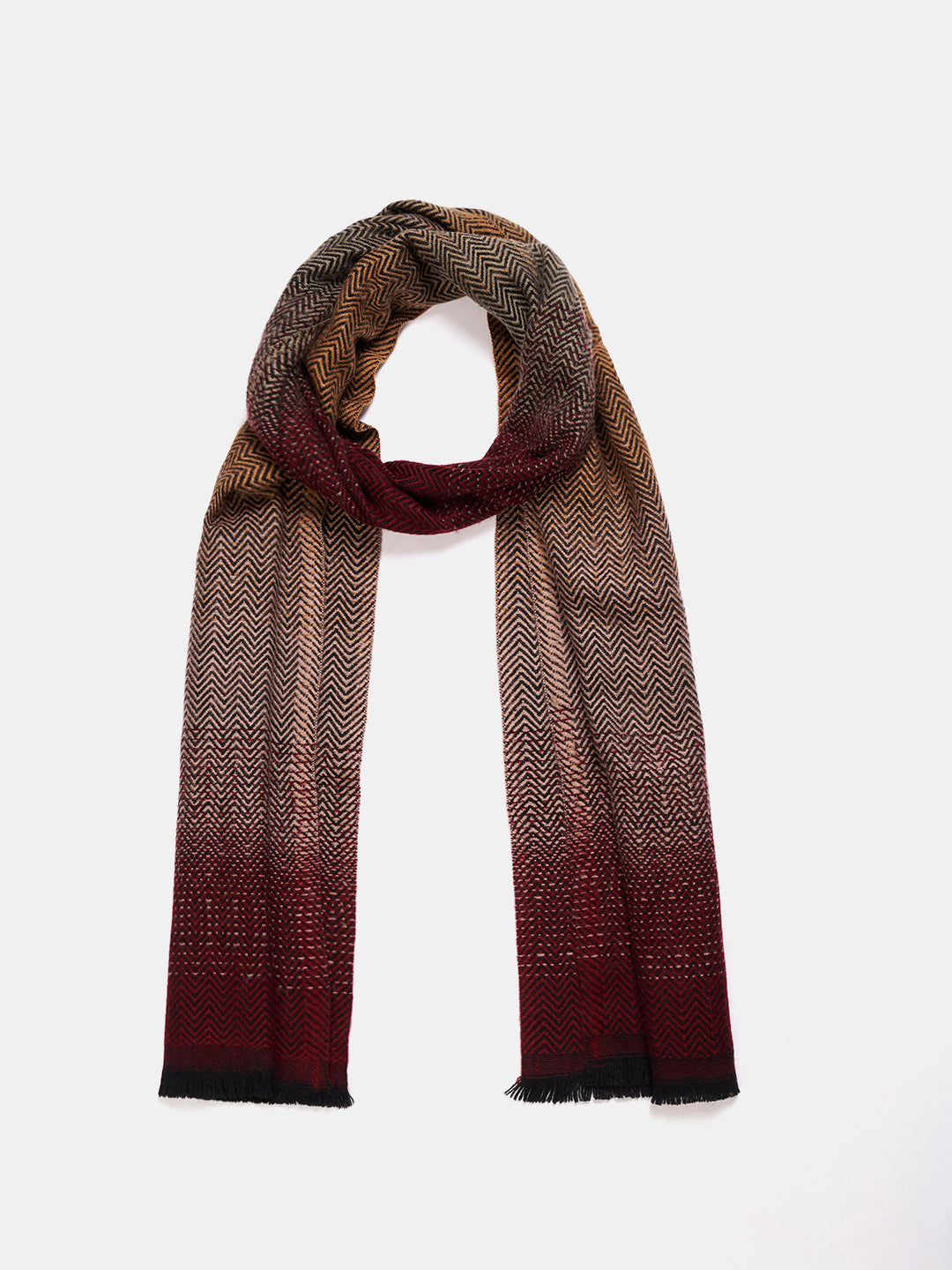 Soft Woollen Muffler for Women | Multicolour Gradient Scarf