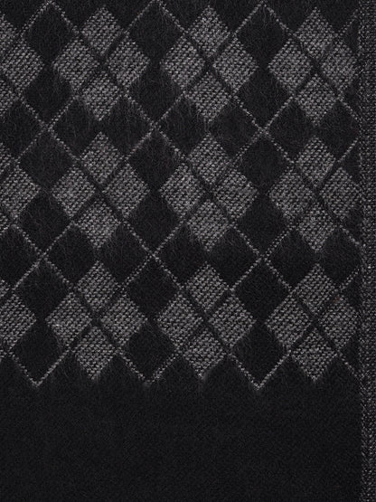 Soft Woollen Muffler for Men | Black Grey Scarf