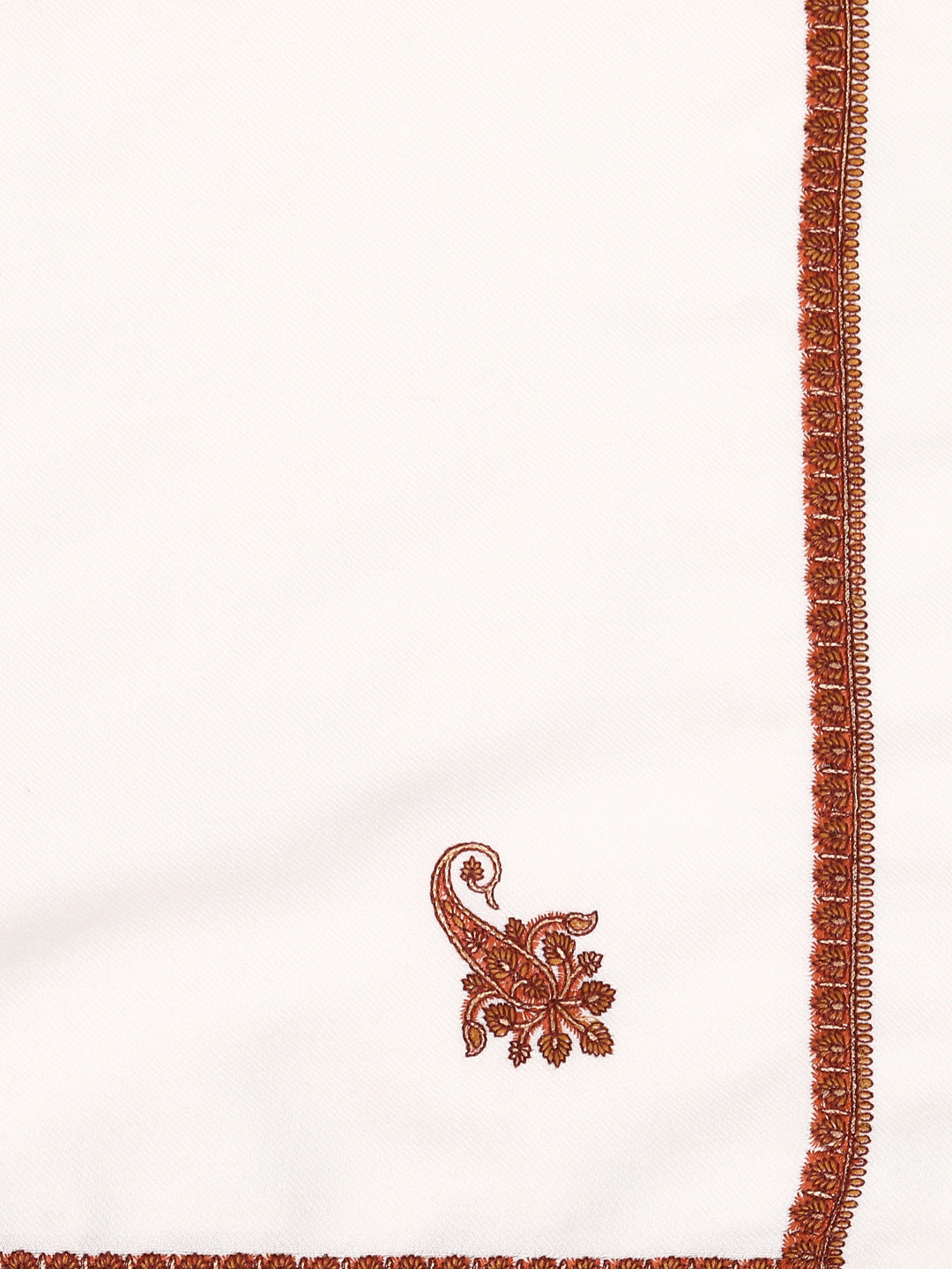 Traditional Shawl with Fine Needle Kashmiri Border - Zamour